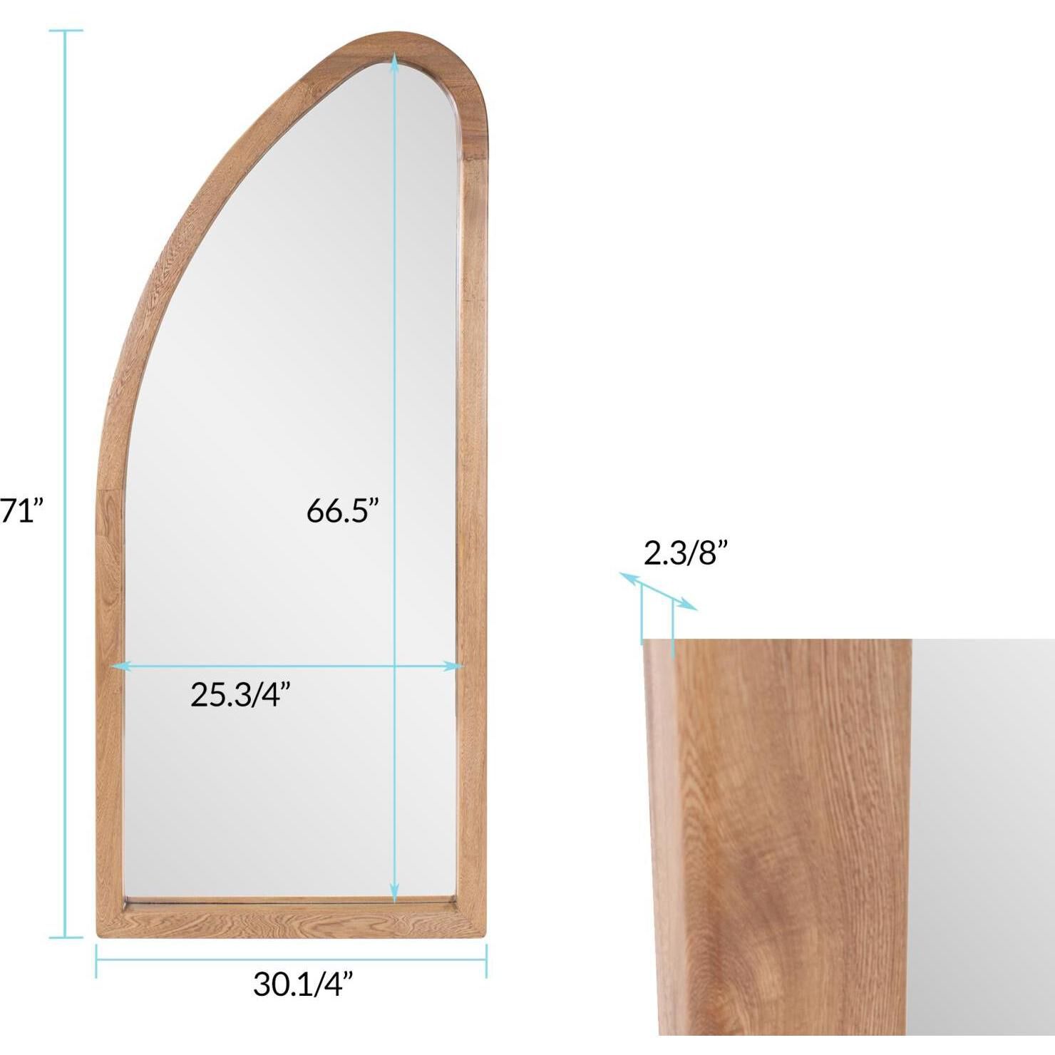 McKenna 71 X 30.25 inch Natural Left Mirror